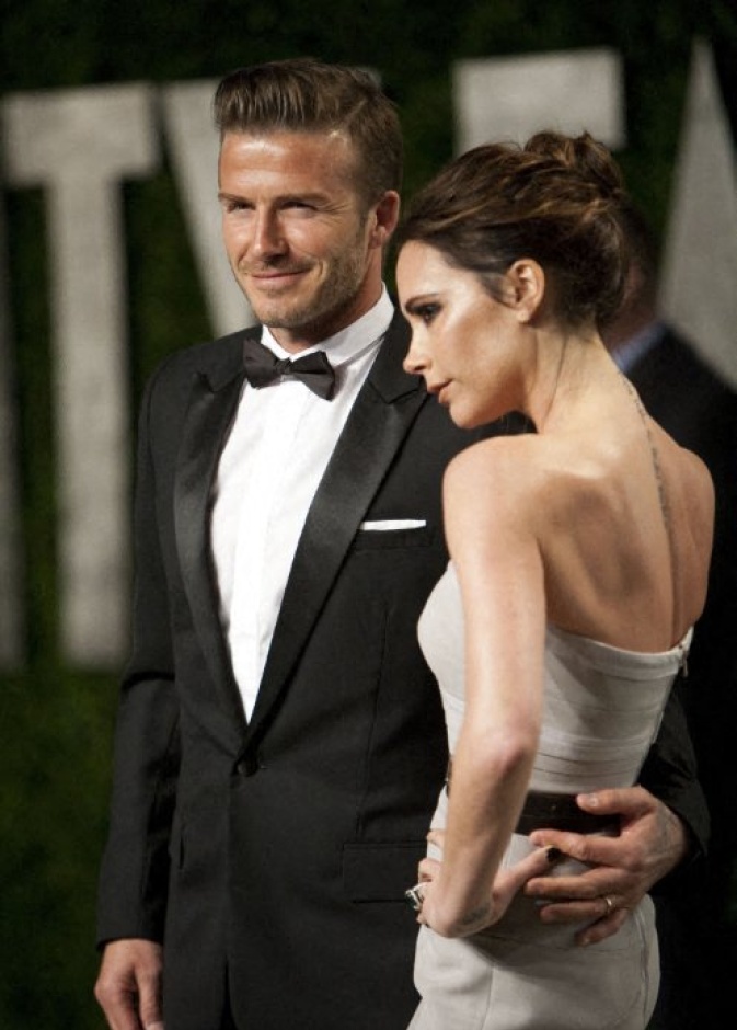 David Beckham برفقة زوجته المصممة Victoria Beckham