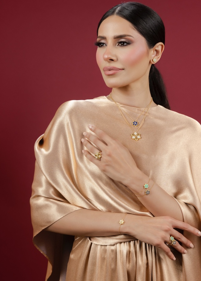 إلهام علي بطلة مسلسل الأعشى بمجوهرات داماس المُذهلة