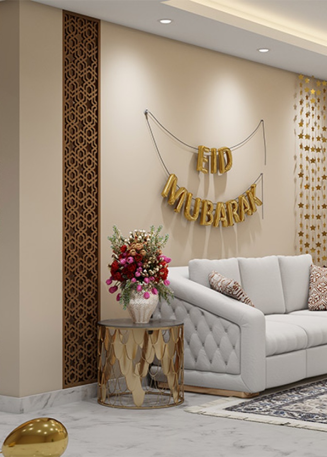 تزيين المنزل بأجمل الديكورات، من طقوس النساء احتفالًا بعيد الفطر