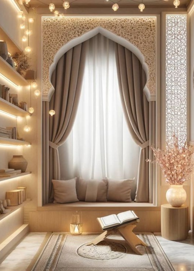 غرفة الصلاة من المساحات المهم تصميمها في شهر رمضان