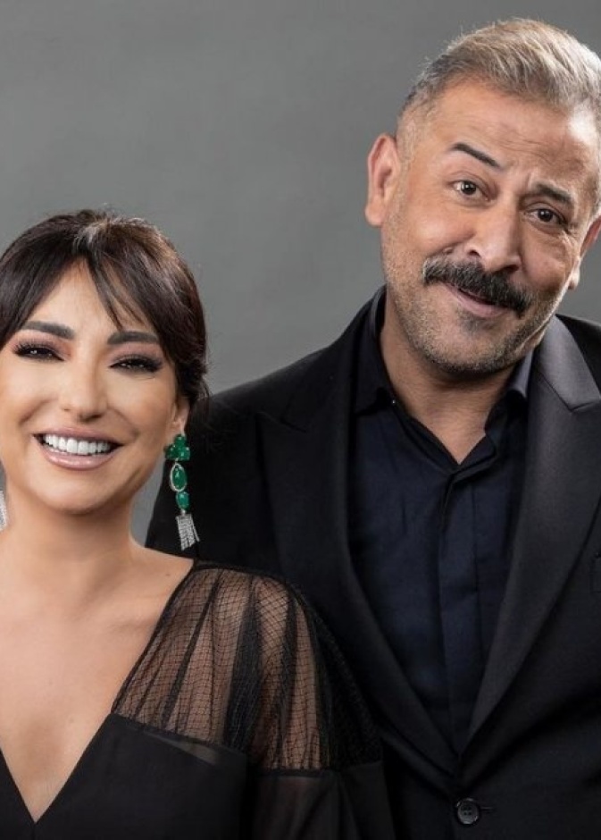 عبدالمنعم عمايري وأمل عرفة