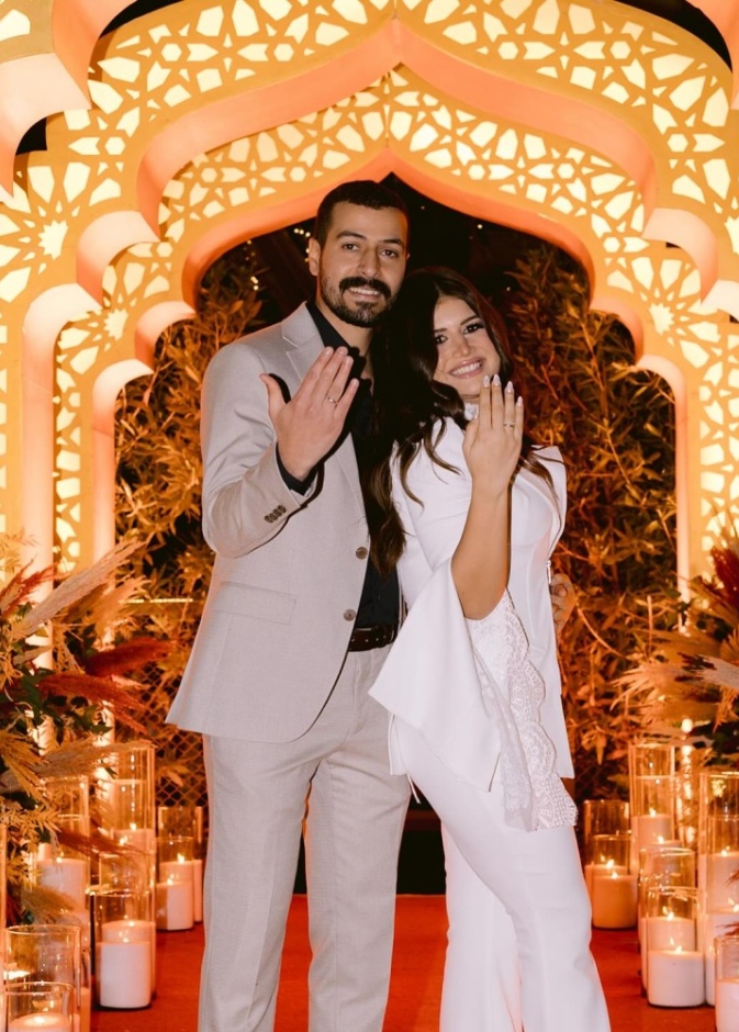 ديانا هشام خلال حفل خطوبتها