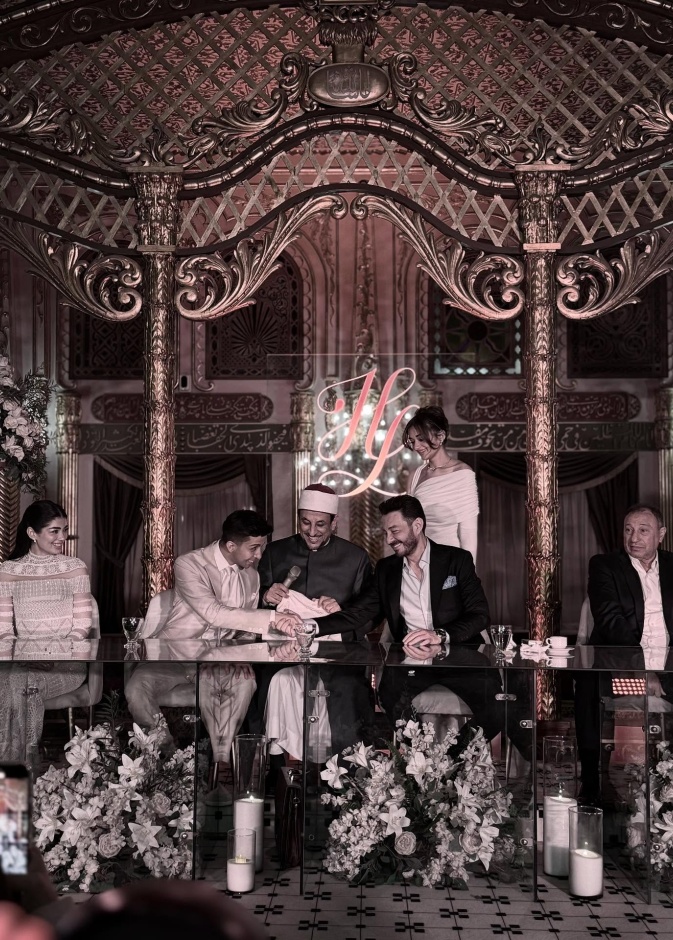 هشام جمال يعقد قرانه على ليلى أحمد زاهر