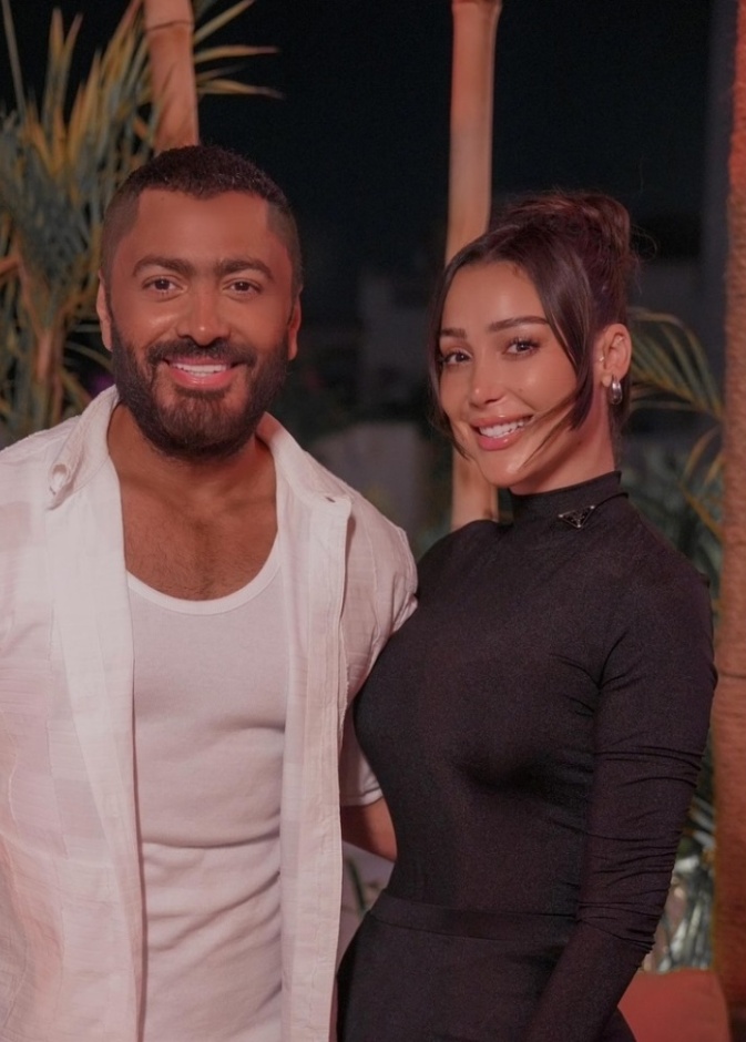 تامر حسني وبسمة بوسيل