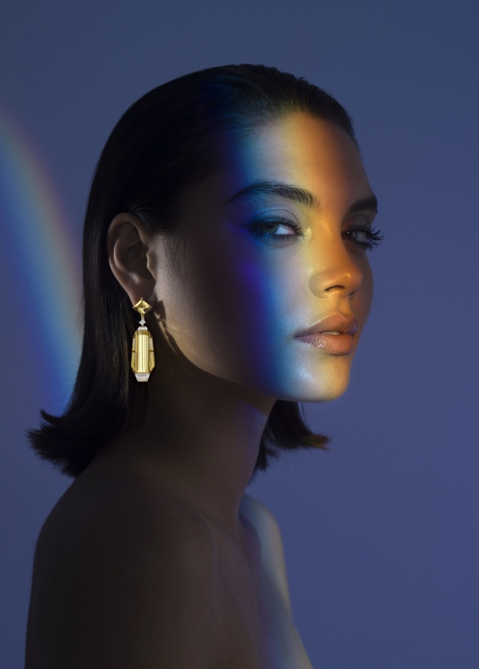 Boghossian_'Lirya' Diamond, Yellow Beryl Earrings