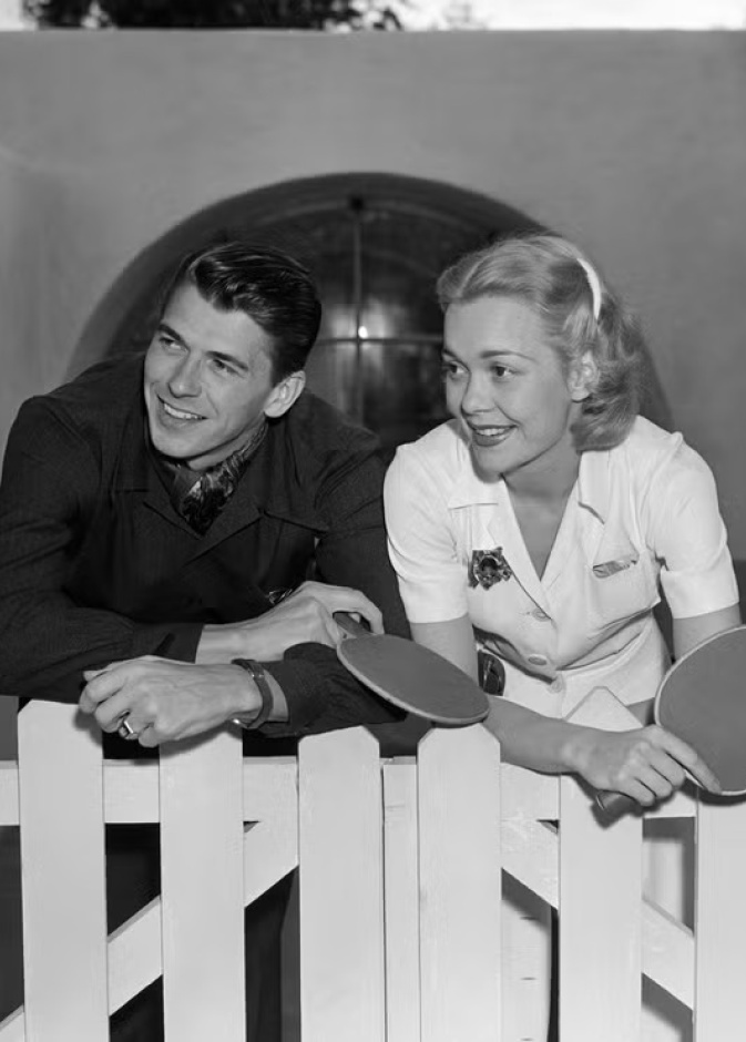 رونالد ريغان Ronald Reagan وجين وايمان Jane Wyman، بالم سبرينغز