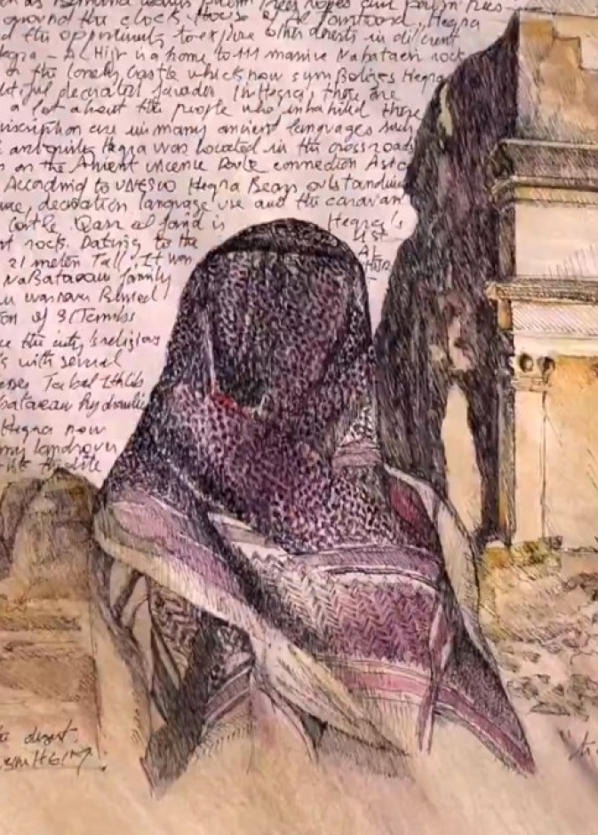 العلا تتلألأ على جدران نيويورك.. جان بيير هايم يوثق التراث السعودي بريشة معمارية فنية