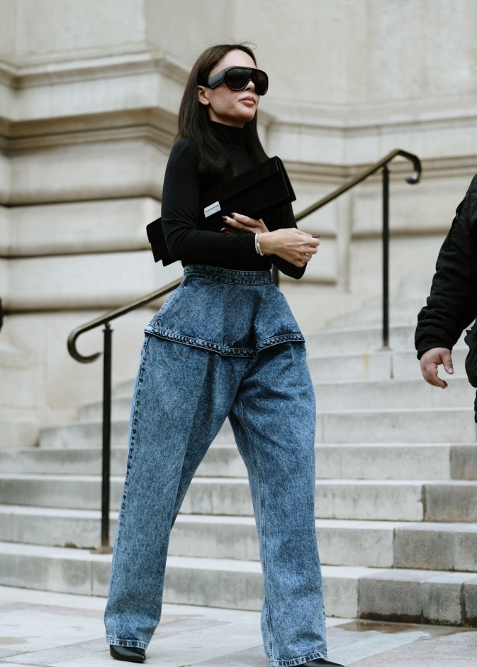 السروال بالخصر العالي بتنسيق من Street style