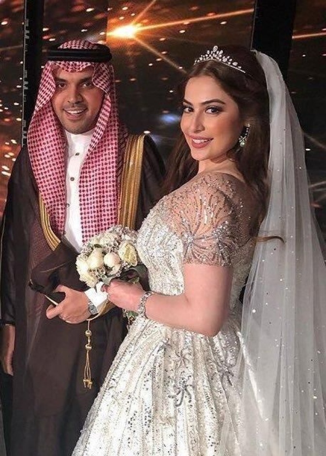 رؤى الصبان وحمود الفايز في يوم الزفاف