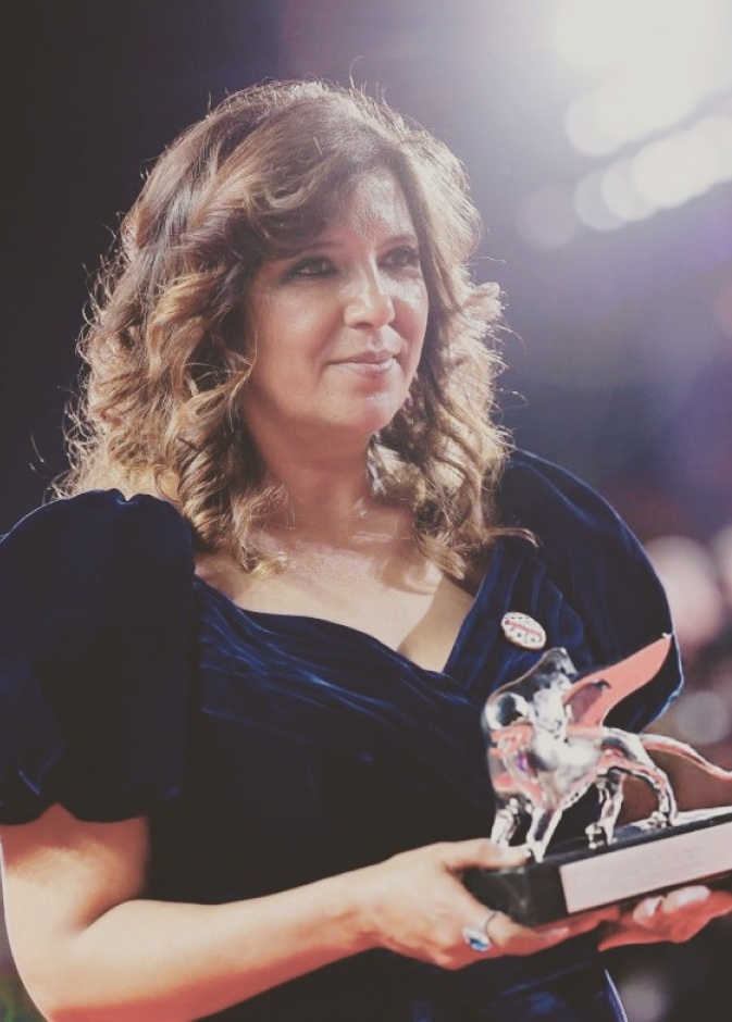 المخرجة كوثر بن هنية في مهرجان فينيسيا