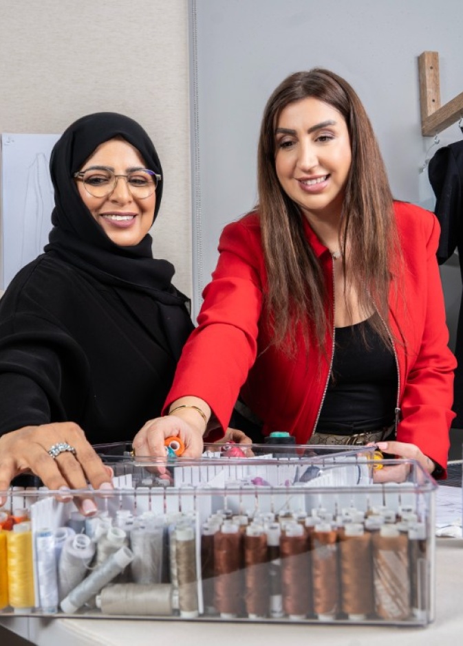نرفين الجبّان وموزة سعيد 