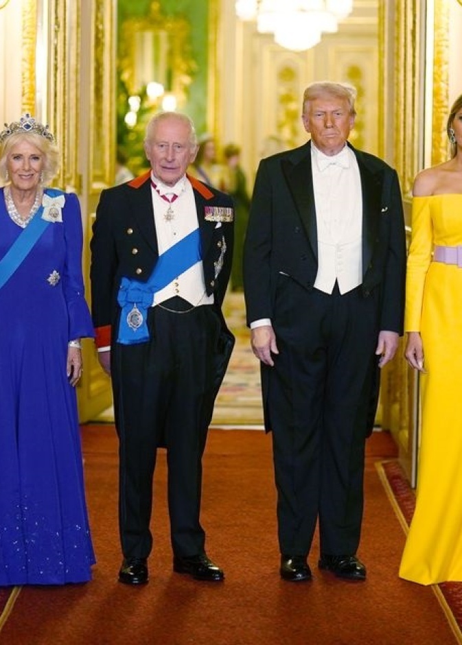 ظهور لافت للملكة كاميلا بهدية ترامب وميلانيا