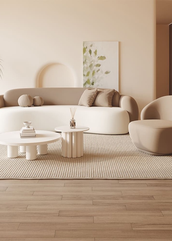 يجمع الأثاث المنحني بين الراحة والانسيابية