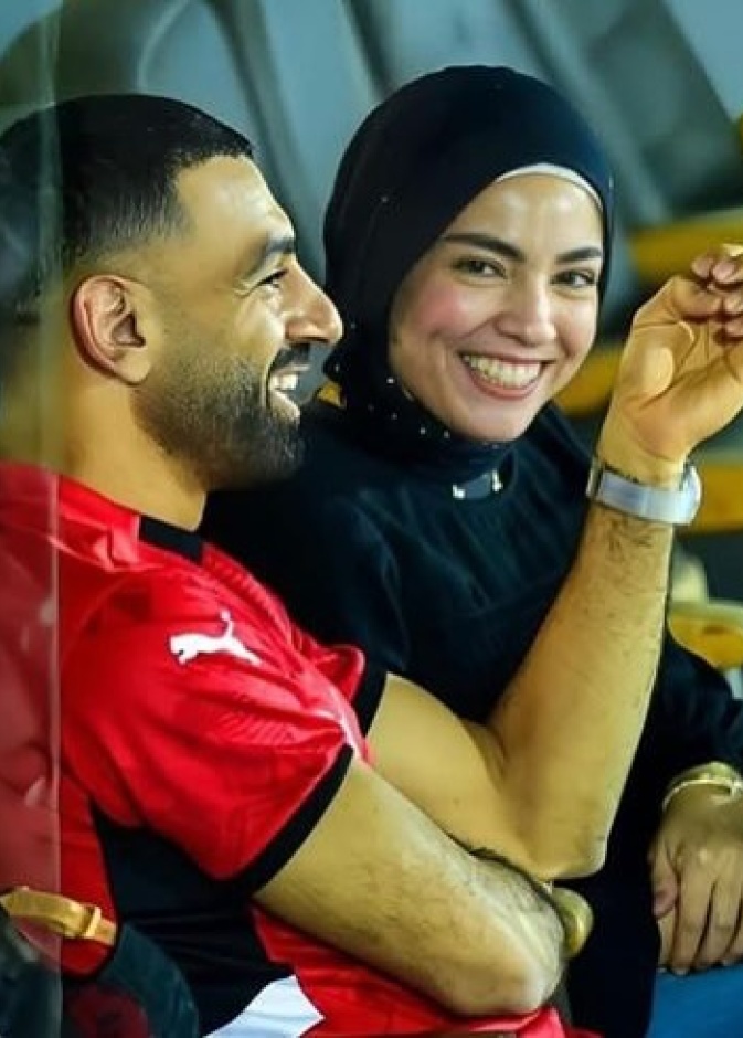 محمد صلاح وزوجته