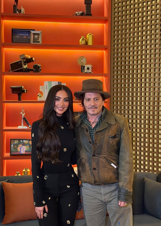 نور الغندور وجوني ديب