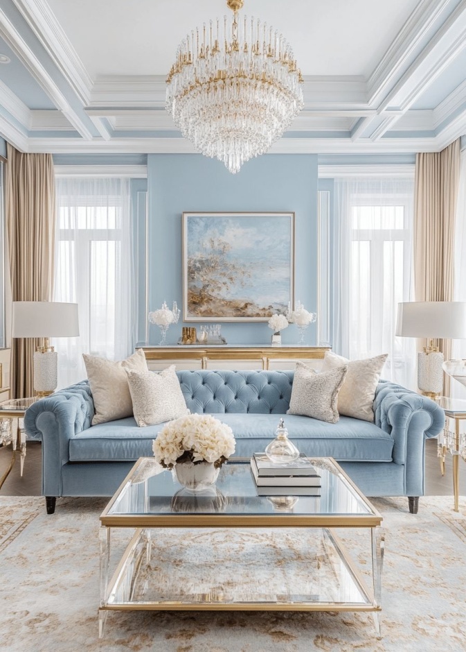 الأزرق البودرة يتصدر مشهد الديكور لخريف هذا العام