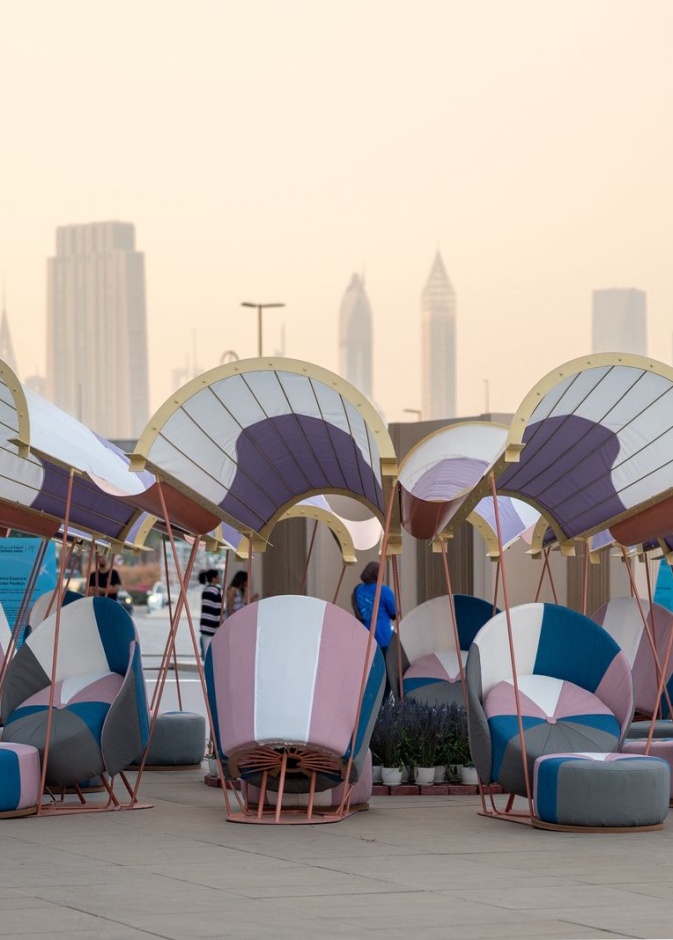 جوهر الفلامنكو جناح الخزامى مشاركة إثراء في أسبوع دبي للتصميم 2025