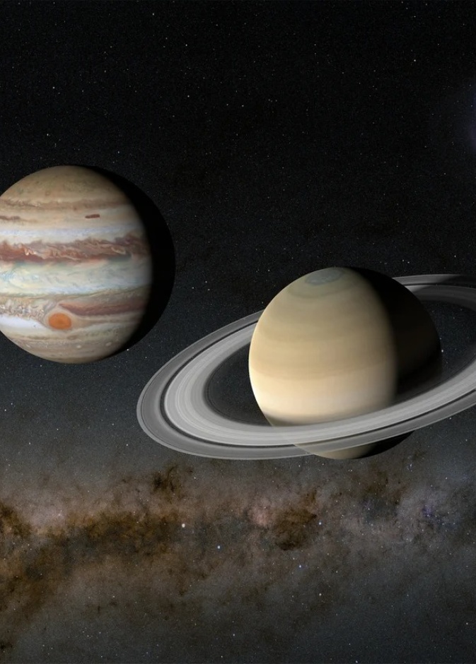 رصد زحل والمشتري بالعين المجردة