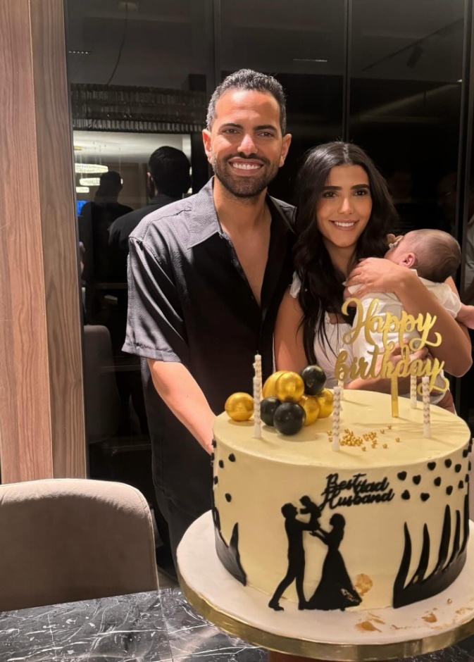 ريم سامي وزوجها وابنها