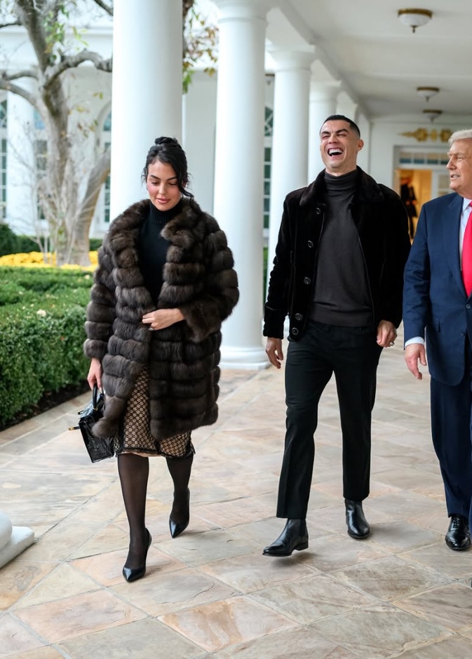 جورجينا ورونالدو في البيت الأبيض للقاء الرئيس ترامب
