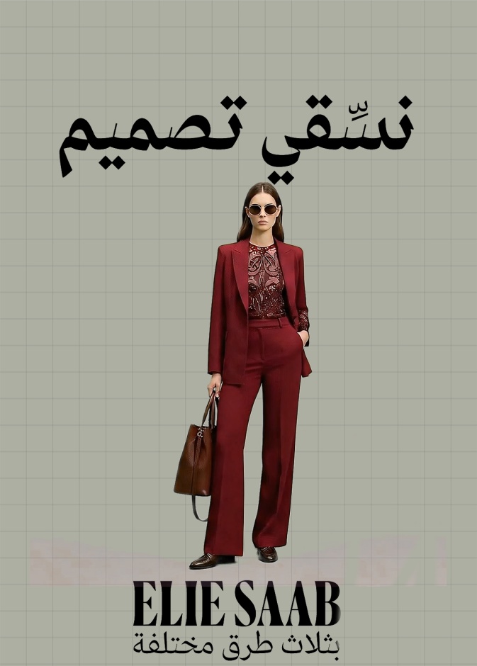 الجمبسوت البرغندي من "إيلي صعب" خيار  Hia Styles بثلاثة تنسيقات مختلفة