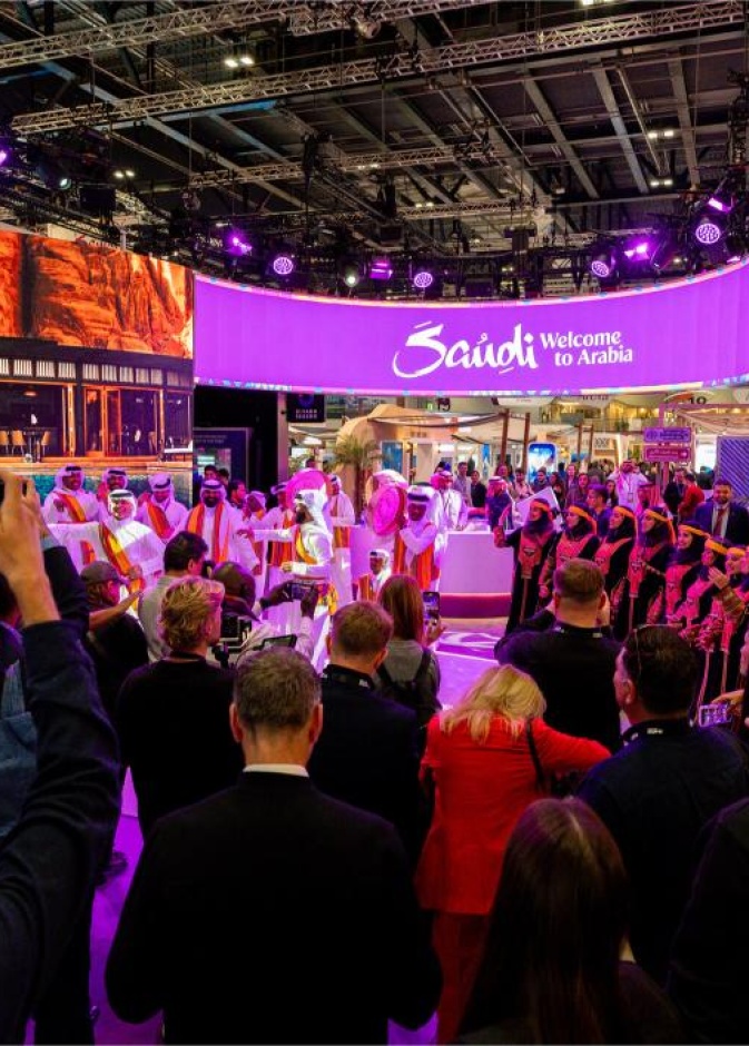 افتتاح الجناح السعودي في معرض لندن السياحي بحضور طاغ لوسائل الإعلام العالمية