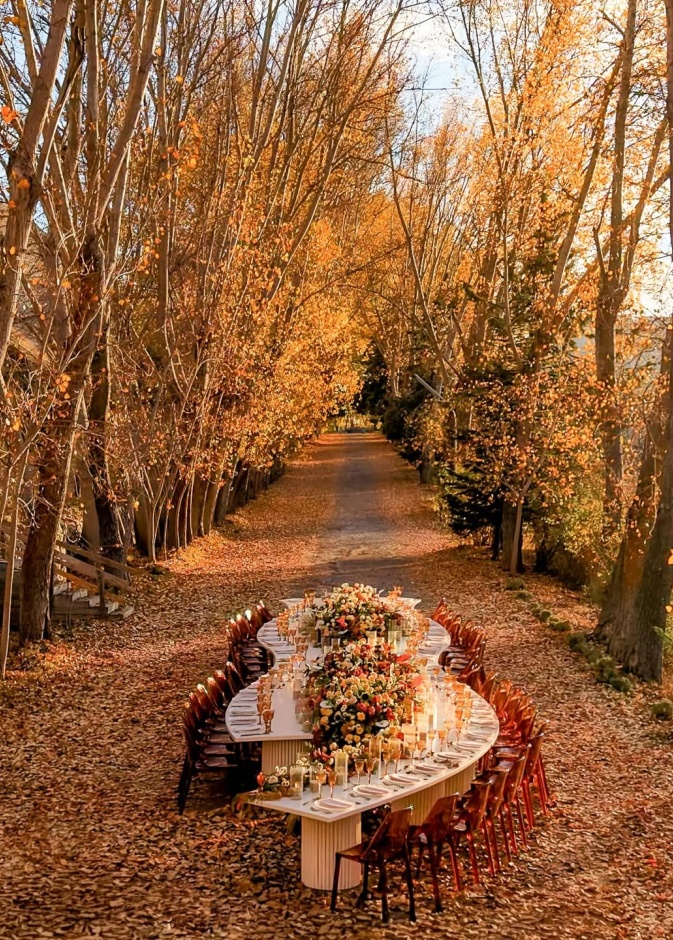 زفاف خريف بامتياز من الألوان حتى الأجواء