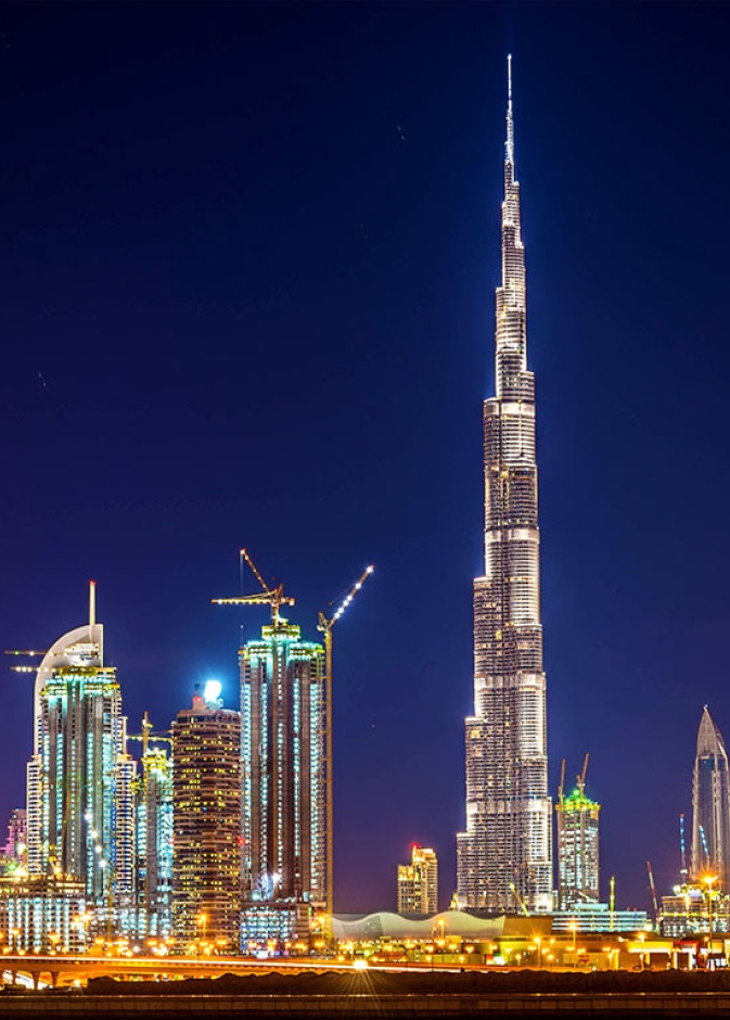 برج خليفة ومنطقة داون تاون دبي- الإمارات العربية المتحدة