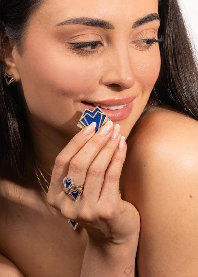 خاتم My Heart Ring من charmaleena بحجر Lapis