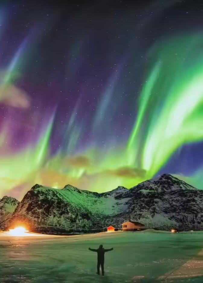 مشاهدة ظاهرة الشفق القطبي في رحلات شهر العسل