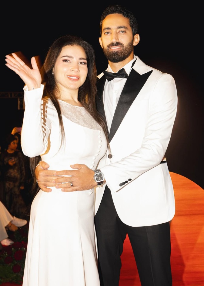 مي عز الدين وزوجها أحمد تيمور