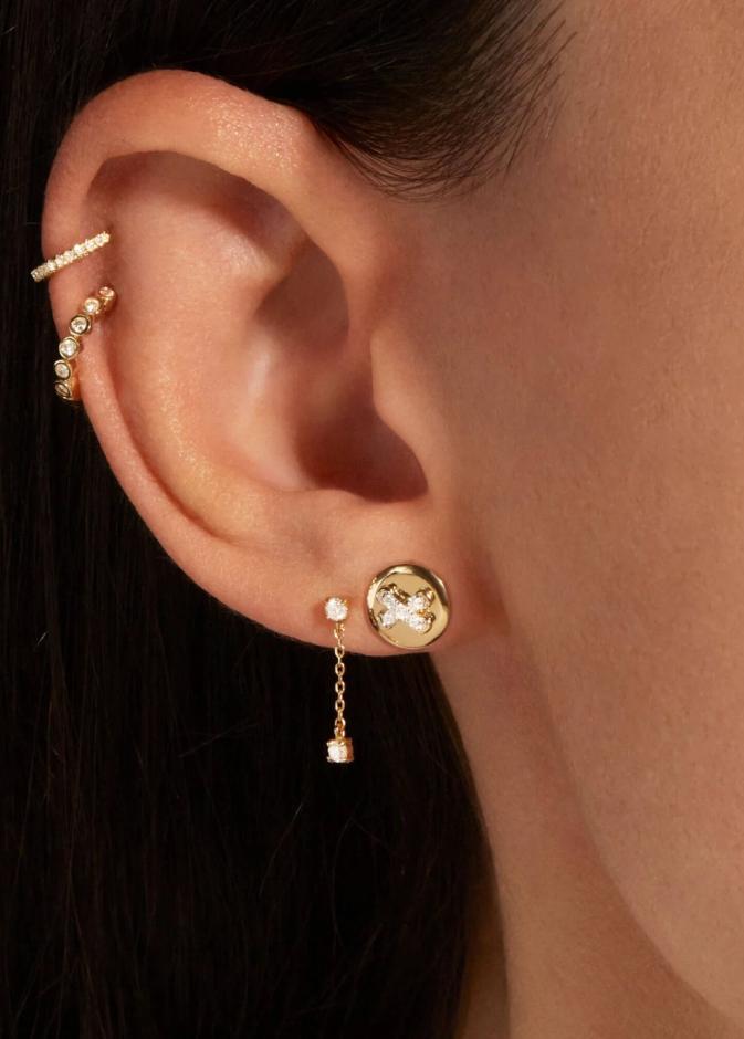 أقراط Stone and Strand Button