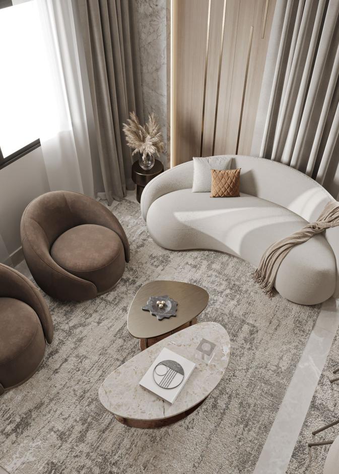 الأثاثات ذات الأشكال المنحنية