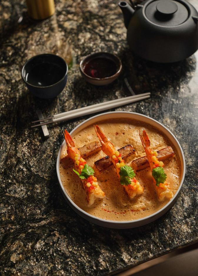 طريقة عمل روبيان النمر المشوي على الحطب