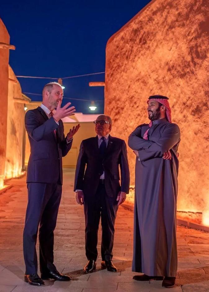لقاء الأمير محمد بن سلمان والأمير ويليام في الدرعية