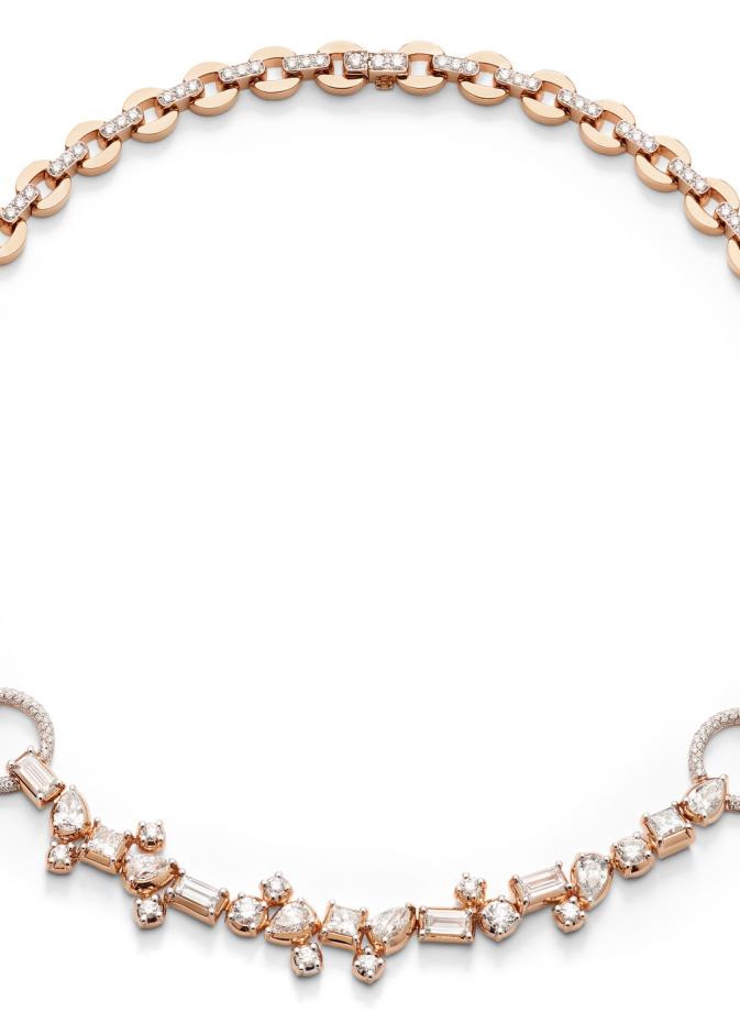 SCALA DI LUCE necklace in rose gold with diamonds by Pomellato 