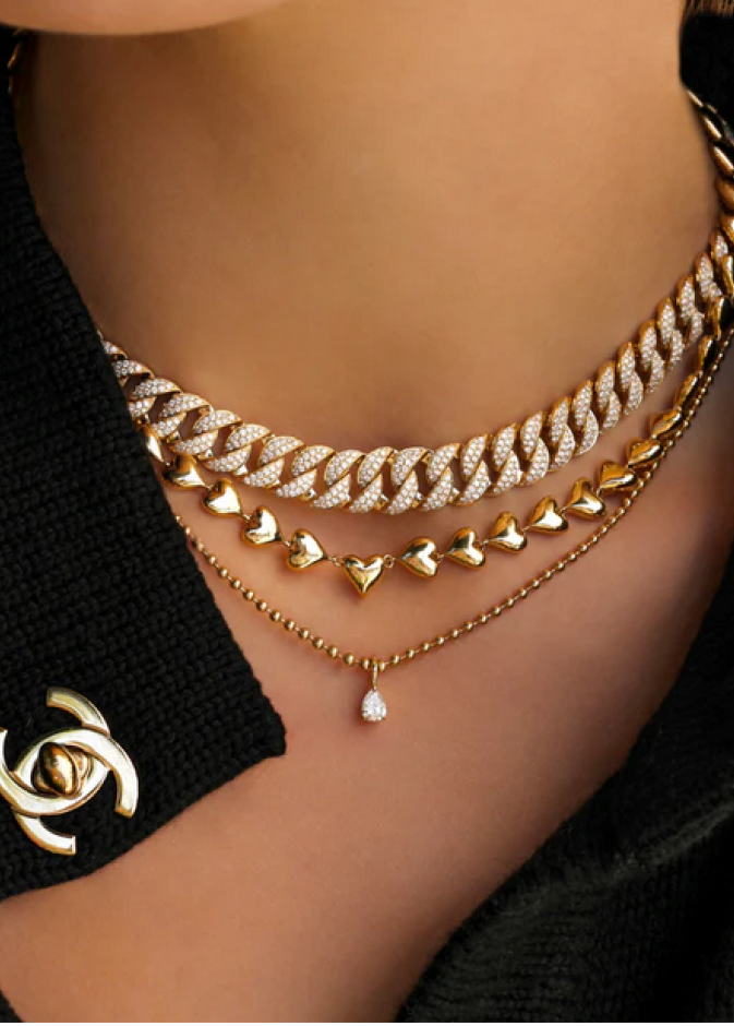 قلادة مع حجر ألماس كمثري من Anita KO