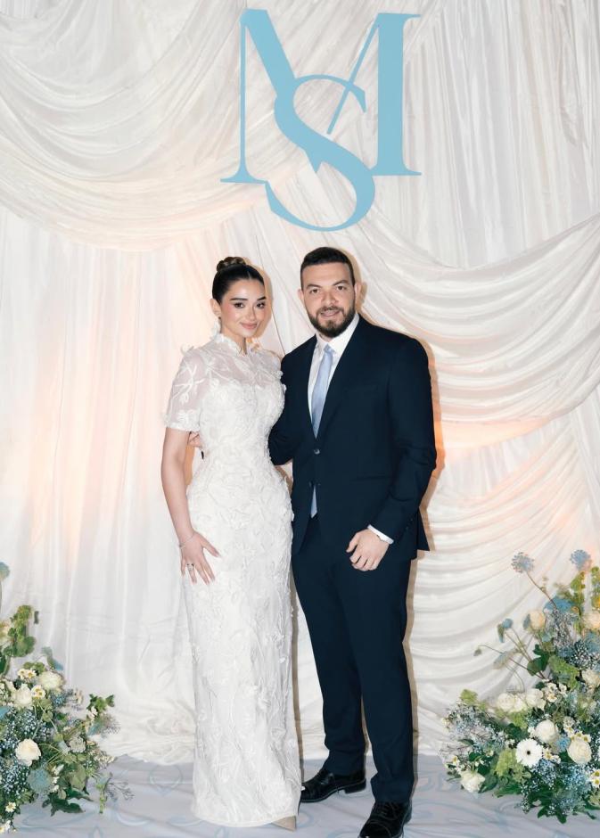 ملك أحمد زاهر وشريف عمرو الليثي في حفل خطوبتهما