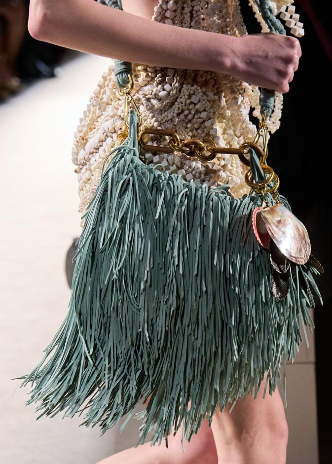 حقيبة شراشيب ملونة من Balmain 