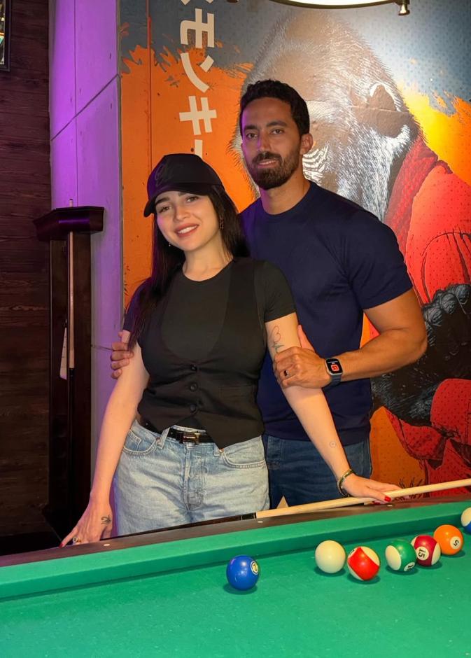 مي عز الدين وزوجها أحمد تيمور 