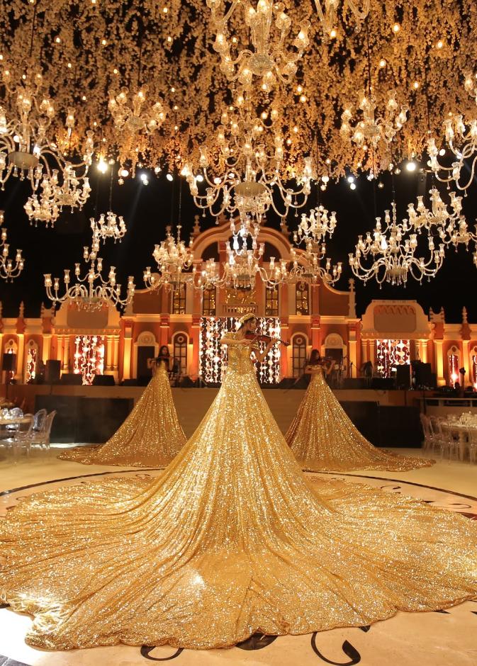 الذهبي الفاخر في حفل زفاف تنظيم  BazEvents