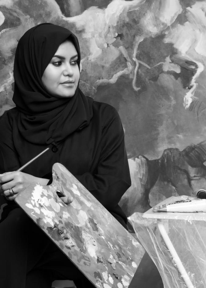الفنانة التشكيلية السعودية صابرين الماجد