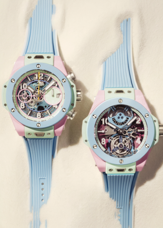 ساعات  Hublot  بألوان الباستيل