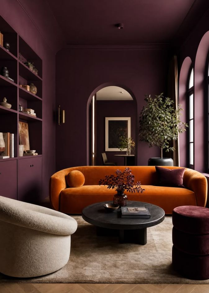 صيحة غمر اللون  Color Drenchingالتي تعتمد على استخدام اللون نفسه