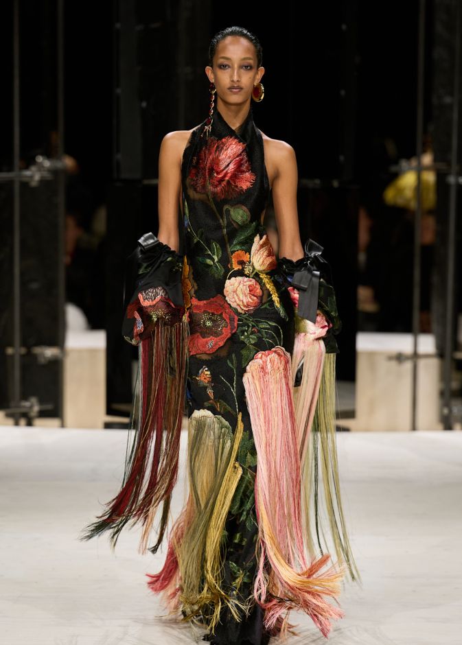 فستان بطبعة زهور فينتج من ‏Givenchy