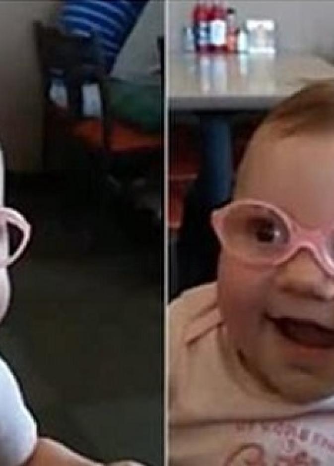 بالفيديو.. شاهد ردة فعل طفلة ترى والديها للمرأة الأولى