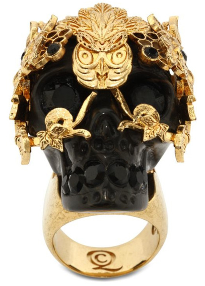 ALEXANDER MCQUEEN SKULL OWLET RING