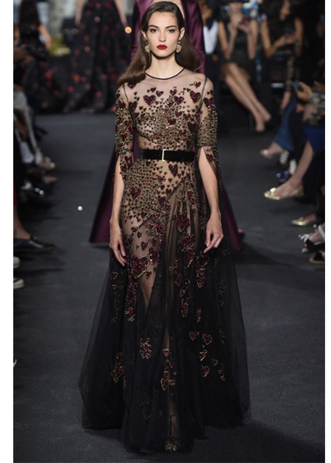 Elie Saab فستان من الشيفون من