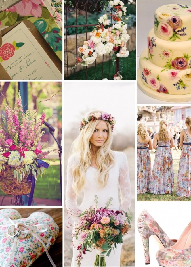 الورود المطبعة... موضة  2016 لحفلات الزفاف