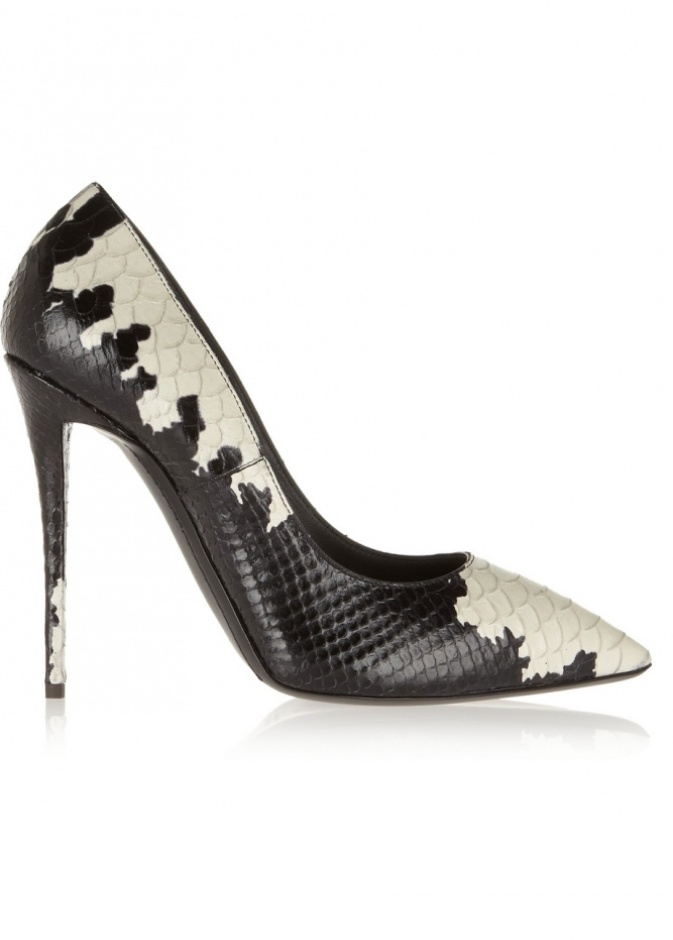 Giuseppe Zanotti's snake-effect leather pumps
